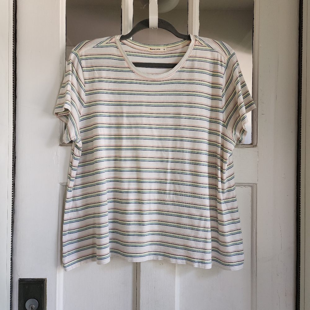 Marine Layer Multicolor Striped T-Shirt